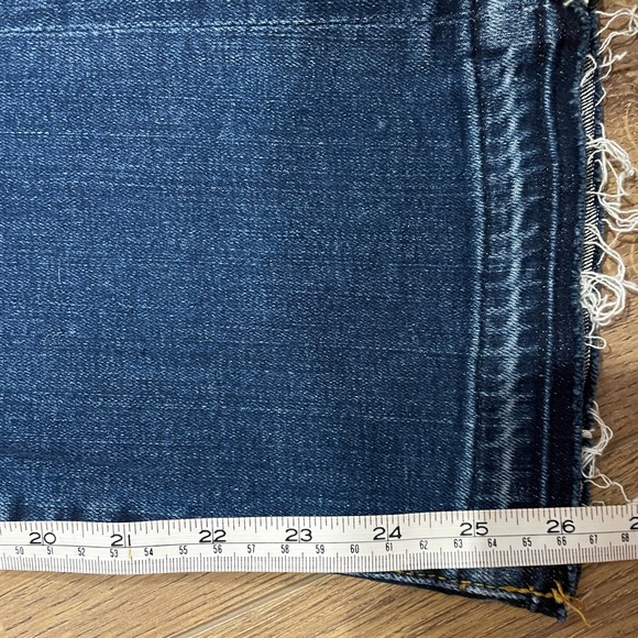7 For All Mankind Cropped Boot Cut Raw Hem Medium Wash Designer Denim 26” - Picture 8 of 9